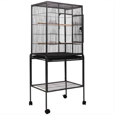 i.Pet Bird Cage Large Cages 144cm Parrot Aviary Stand-Alone Budgie Wheels Castor